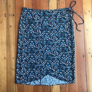 Cute floral wrap skirt